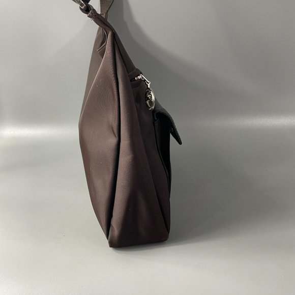 Longchamp Chocolate Brown Nylon Planetes Crossbody Bag - Picture 6 of 15
